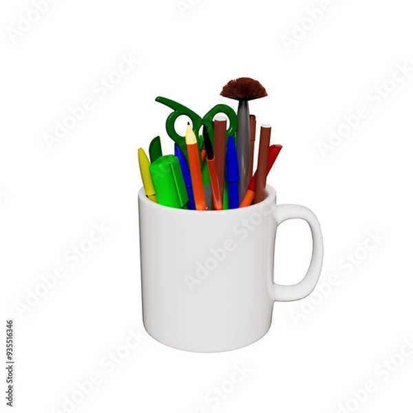 Fototapeta School Elements 3D 