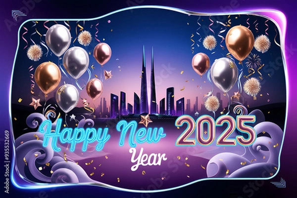 Obraz Happy New Year 2025 Celebration
