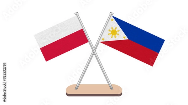 Obraz Philippines Poland Flag