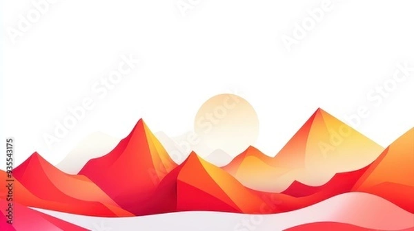 Fototapeta Vibrant low poly vector art, featuring bold colors and striking textures for modern design appeal.