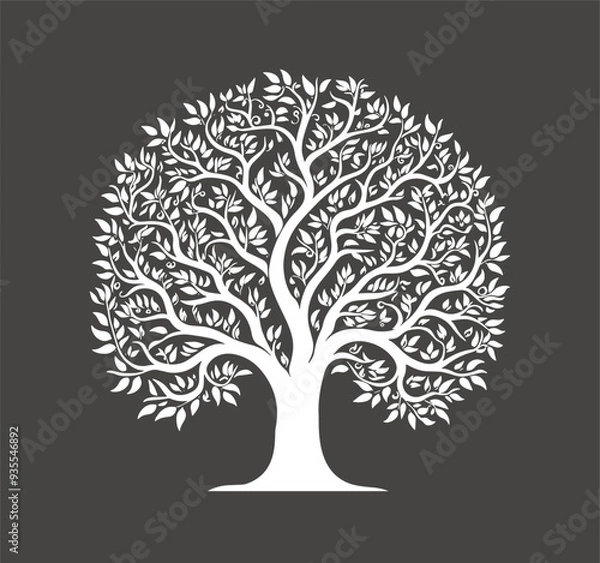 Fototapeta Tree silhouette icon template design vector image