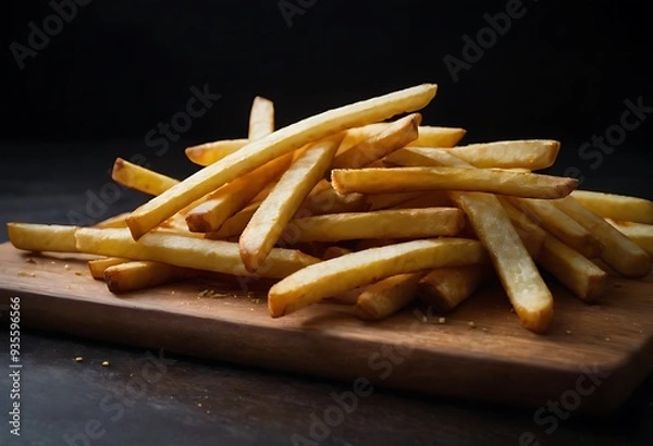 Obraz Delicious tasty French fries with ketchup