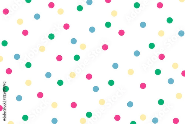 Fototapeta Colorful polka dot patterned background design element