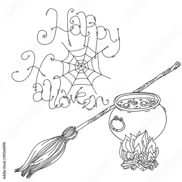 Fototapeta Pattern for coloring book. 