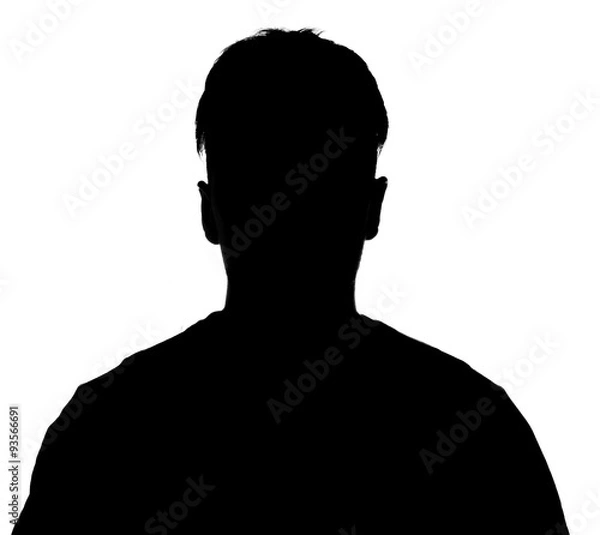 Obraz Hidden face in the shadow.male silhouette.