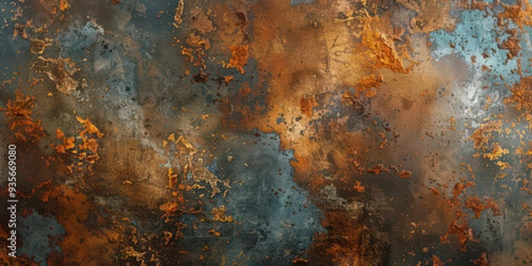 Fototapeta Grunge rusted metal texture, rust and oxidized metal background. Old metal iron panel.