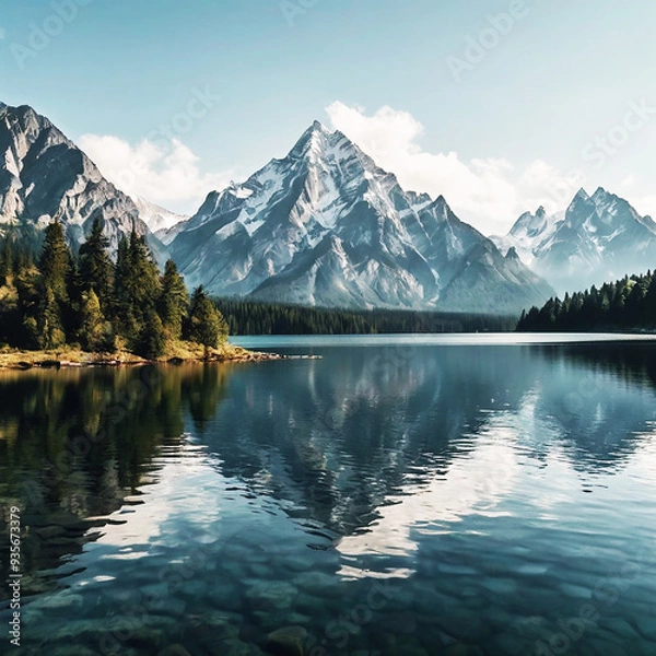 Fototapeta lake in the mountains