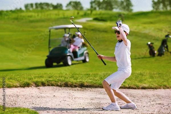 Obraz Kids golf competition