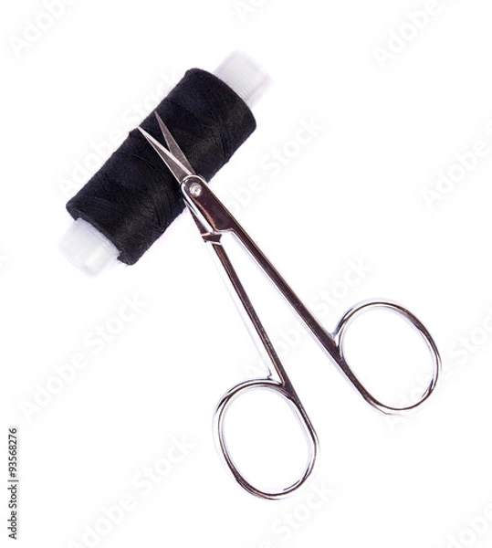 Fototapeta Thread and scissors