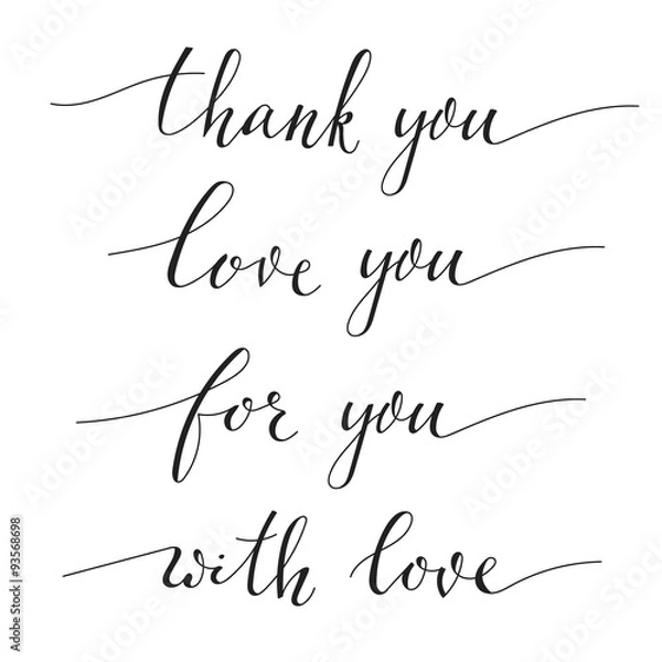 Obraz Hand written calligraphy short messages set