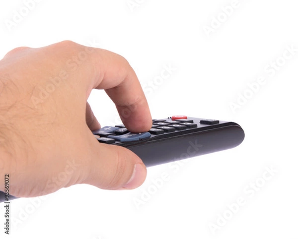 Fototapeta TV remote control in hand