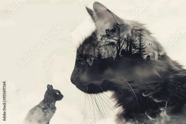 Obraz The cat and the forest