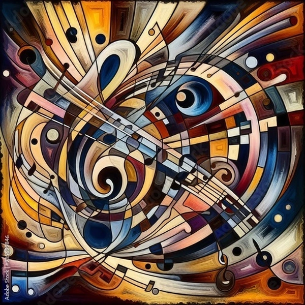 Fototapeta 74 Abstract Expressionist Music A digital collage using abstract