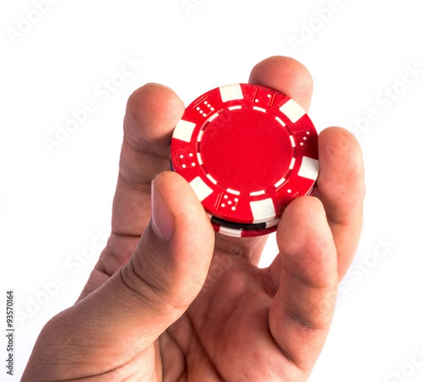 Obraz Poker chips in hand