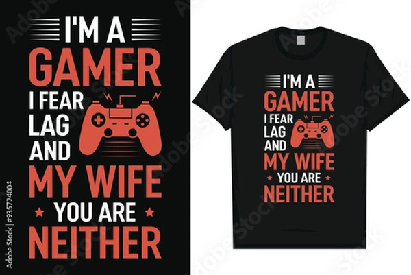 Obraz Best gaming game lovers typography graphics tshirt design