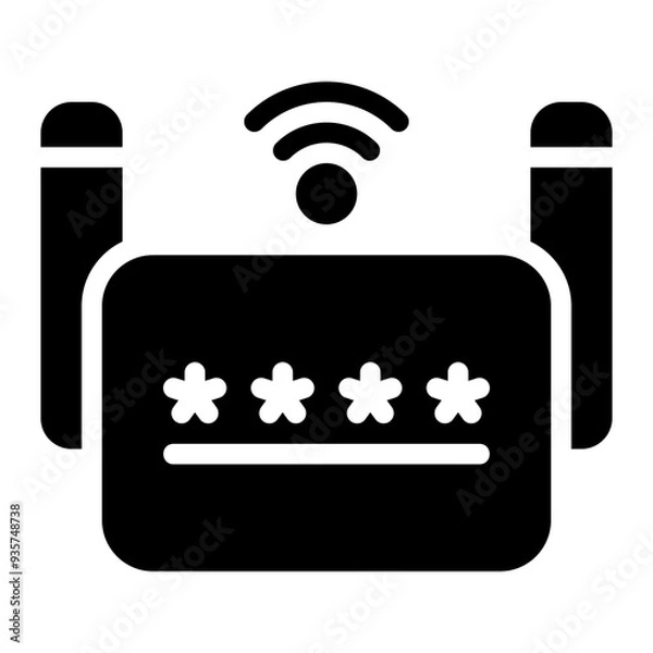 Fototapeta wifi glyph icon