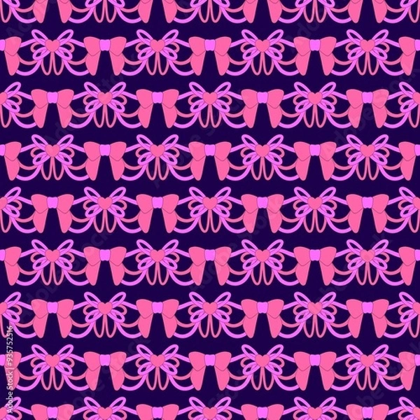 Obraz seamless pattern with pink ribbon 