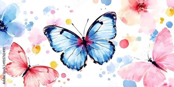 Fototapeta butterfly background, ai generated.
