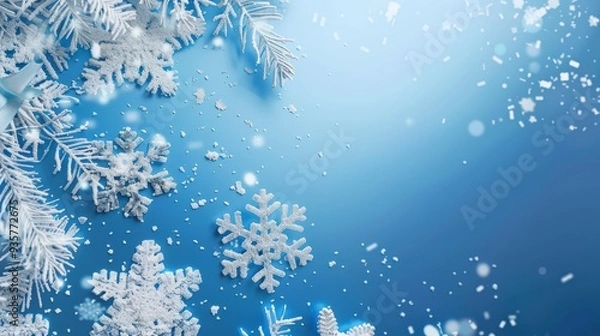 Obraz Wintery blue background