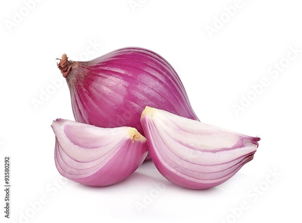 Obraz szalotki na białym tle