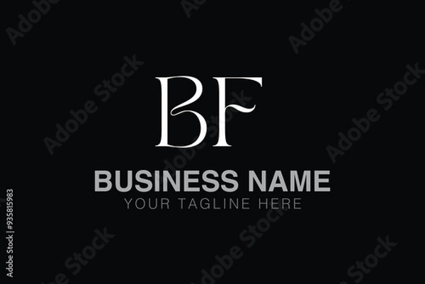 Obraz BF B bf initial logo | initial based abstract modern minimal creative logo, vector template image. luxury logotype logo, real estate homie logo. typography logo. initials logo