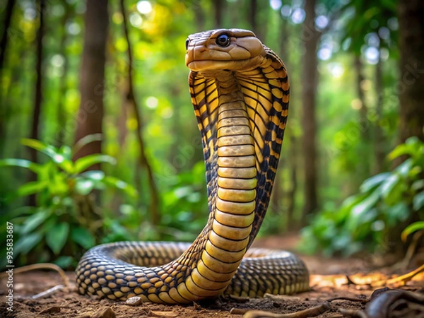 Obraz king cobra on the grass