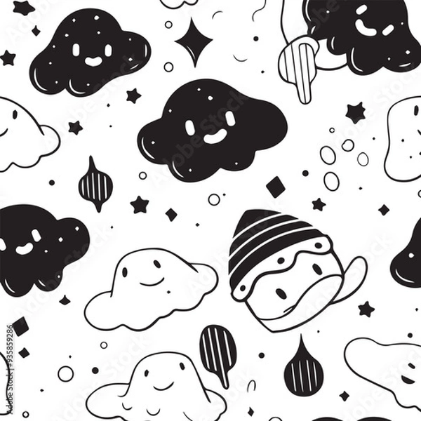 Fototapeta Playful Ghost Pattern