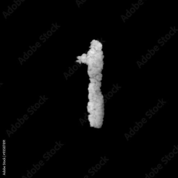 Fototapeta 雲形の数字