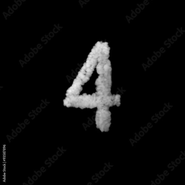 Fototapeta 雲形の数字