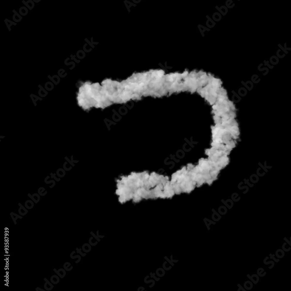 Fototapeta 雲のフォント