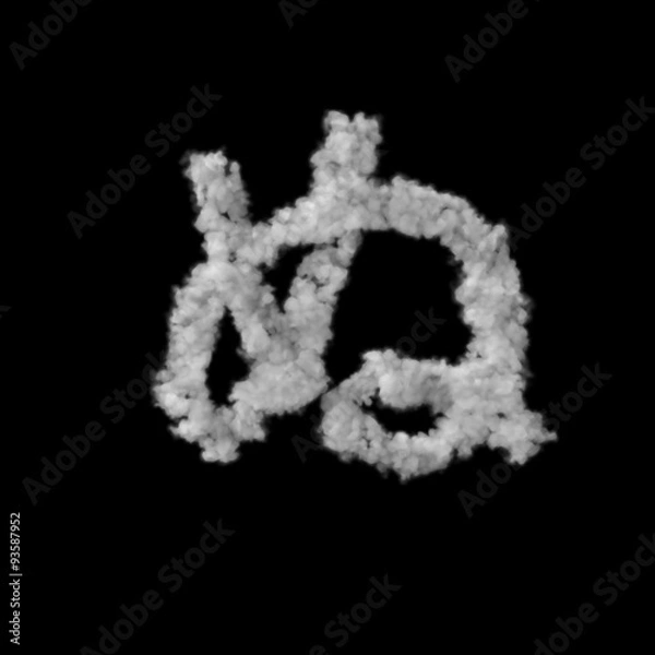 Fototapeta 雲のフォント