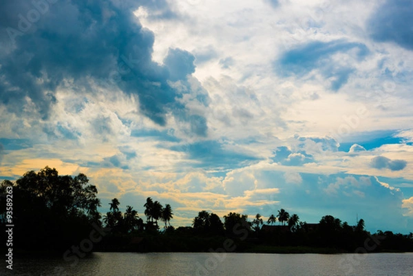 Obraz Twilight blue sky