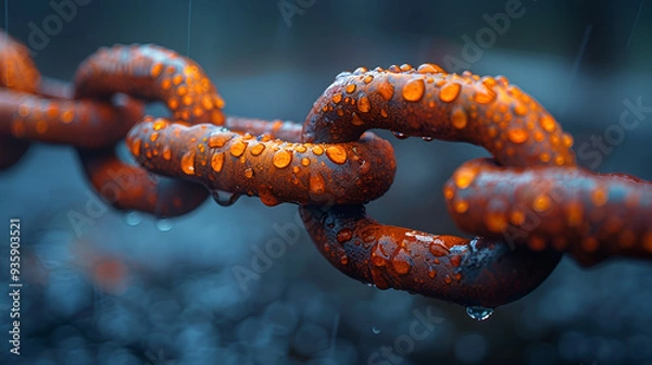 Obraz a close up of a chain