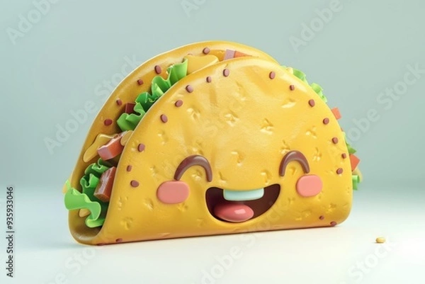 Obraz Happy Taco with a Big Smile.