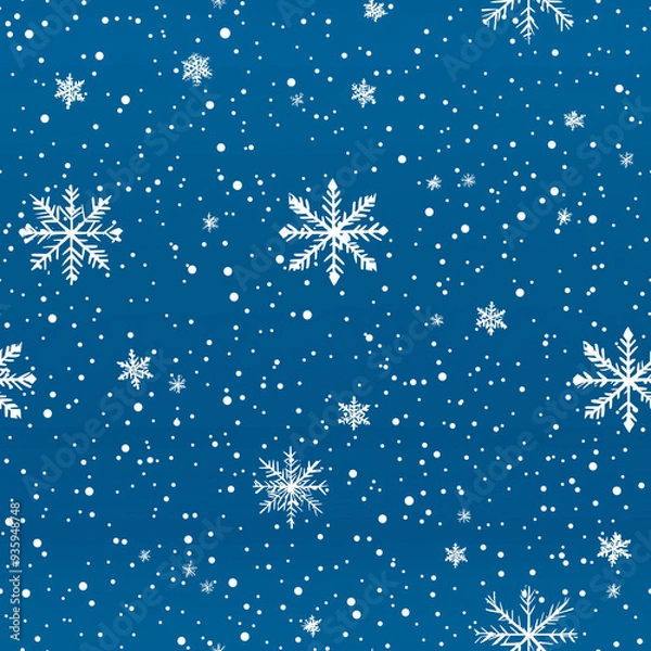 Fototapeta ジオメトリック・スノーフォールパターン