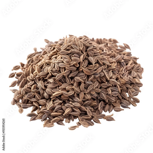Fototapeta Carom Seed, Ajwain, Spice, Isolated on Transparent Background, Graphic Resource for Gourmet Advertising, Menu Design, Website Banners, Packaging, and Social Media Campaigns