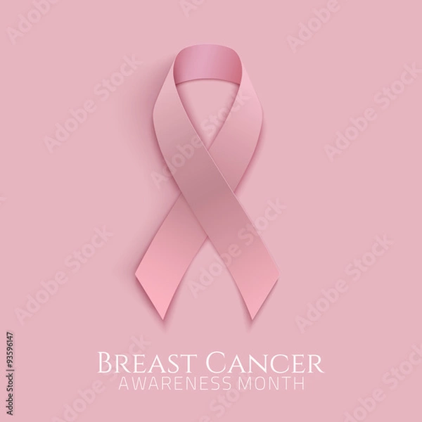 Fototapeta Breast cancer pink ribbon. 