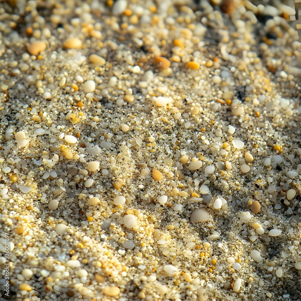 Fototapeta a tropical beach scene. white sand extending along the shoreline, with clear, turquoise-blue water gently lapping at the edge.