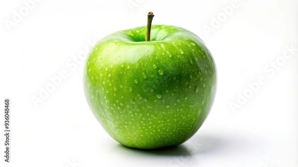 Obraz Close-up of a fresh green apple isolated on a white background