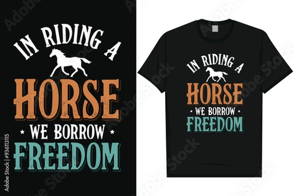 Obraz In riding a horse horses, riding horses racing vintage graphics typography t-shirt design