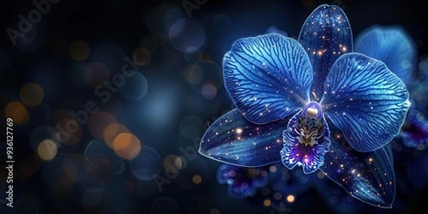 Fototapeta orchid in the dark