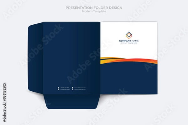 Fototapeta Presentation folder template with professional design