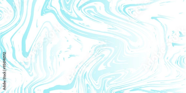Fototapeta Abstract Pattern white and blue marble texture and background. Liquify Swirl blue and white color art. acrylic pours liquid marble surface design.	
