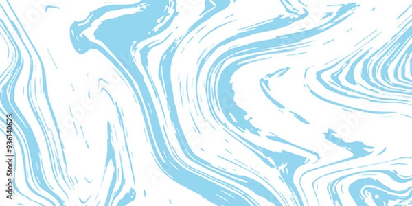 Fototapeta Abstract Pattern white and blue marble texture and background. Liquify Swirl blue and white color art. acrylic pours liquid marble surface design.	

