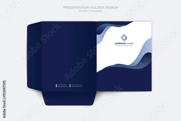 Fototapeta Presentation folder template with modern design