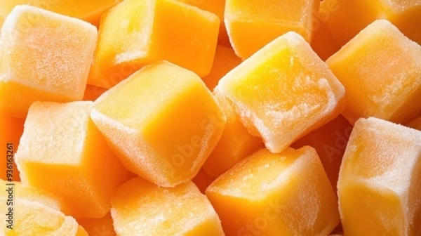 Fototapeta A pile of cubes that are made out of cheese, AI