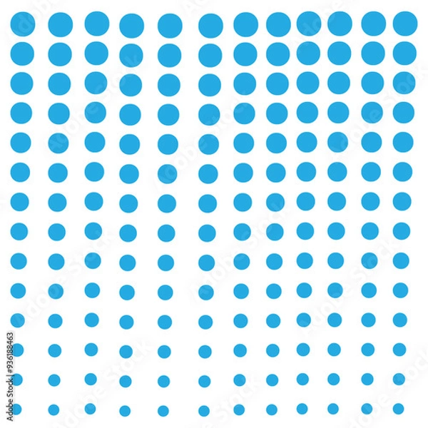 Fototapeta Dots pattern vector. Polka dot background. Monochrome polka dots abstract background. Dot pattern print. Panorama view. Vector illustration