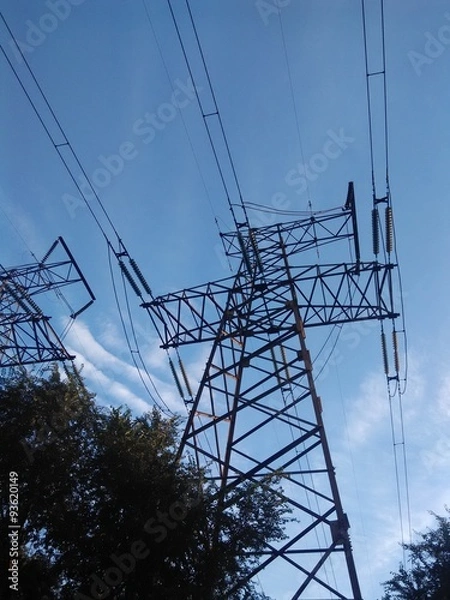 Fototapeta линии электропередачи