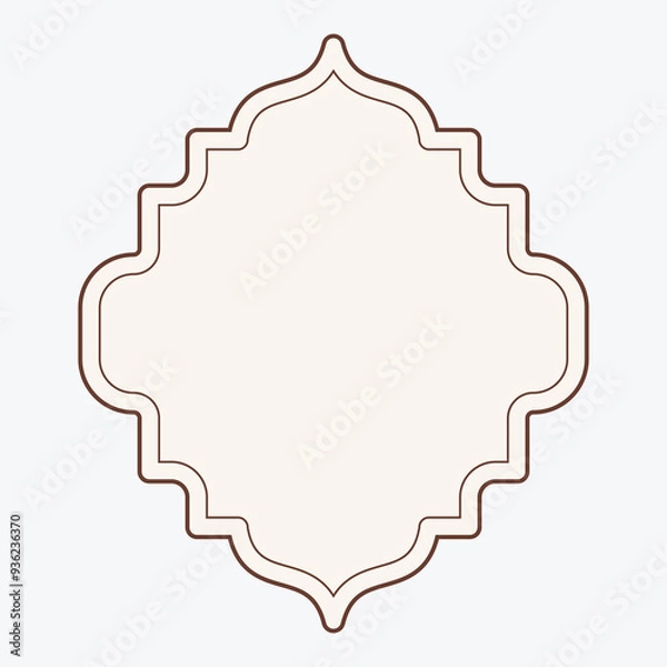 Fototapeta Ornate decorative frame with a blank center for customization.