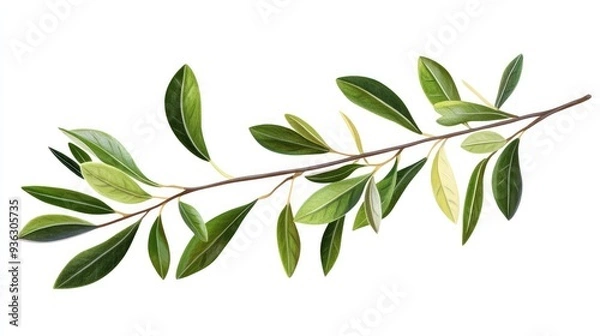 Fototapeta olive branch isolated on white